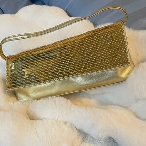 Gold w sequins faux leather clutch bag. NEW

GREAT FOR WEDDINGS, parties etc